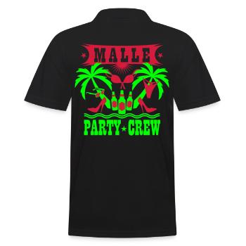 15 Malle Party Crew Drinking Team Sex Beer Bier - Männer Poloshirt - Schwarz - Hinten - Kai (181cm)