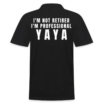 Yaya. Yaya Geschenk - Männer Poloshirt - Schwarz - Hinten - Kai (181cm)