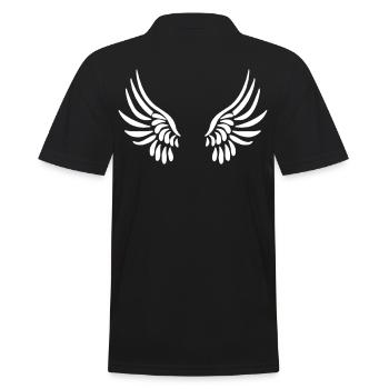 LIKE A BIRD - Men's Polo Shirt - black - Back - Kai (181cm)