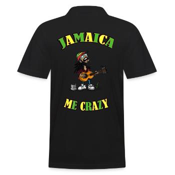 jamaica rigolo de reggea musicien t-shirt - Polo Homme - noir - Dos - Kai (181cm)