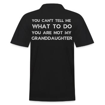 lustiger Opa und Oma - Männer Poloshirt - Schwarz - Hinten - Kai (181cm)