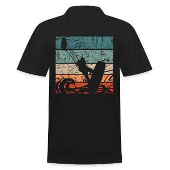 Kitesurfer Vintage - Polo Homme - noir - Dos - Kai (181cm)