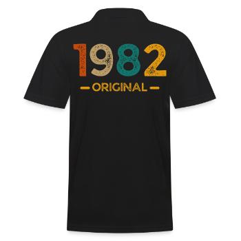 1982 Original - Männer Poloshirt - Schwarz - Hinten - Kai (181cm)