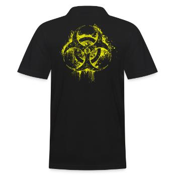 biogefahr biohazard zombie halloween - Männer Poloshirt - Schwarz - Hinten - Kai (181cm)