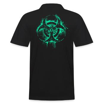 biohazard bio zombie biohazard halloween - Men's Polo Shirt - black - Back - Kai (181cm)