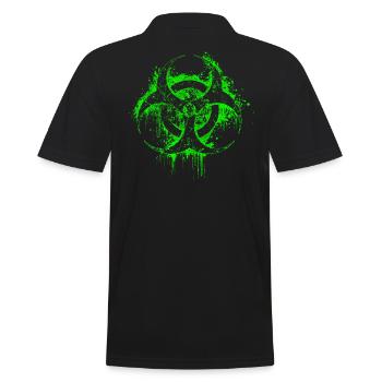 biohazard cyber gothic biohazard metal - Men's Polo Shirt - black - Back - Kai (181cm)