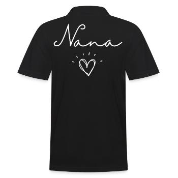 Oma. Nana Geschenk - Männer Poloshirt - Schwarz - Hinten - Kai (181cm)