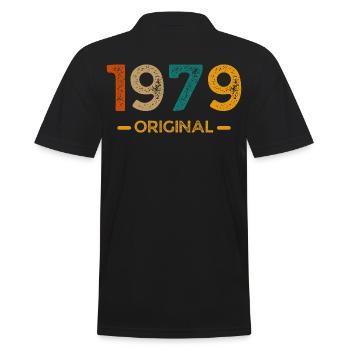 1979 Original - Men's Polo Shirt - black - Back - Kai (181cm)