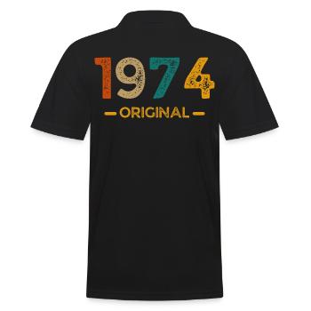 1974 Original - Männer Poloshirt - Schwarz - Hinten - Kai (181cm)
