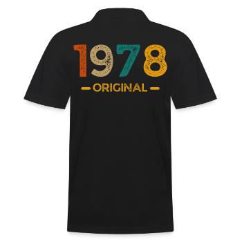 1978 Original - Männer Poloshirt - Schwarz - Hinten - Kai (181cm)