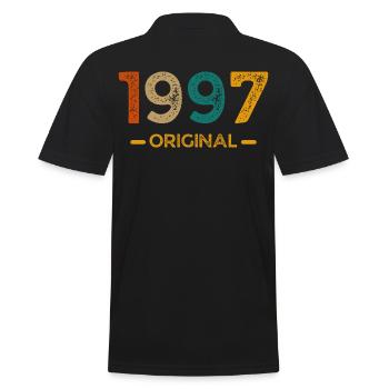 1997 Original - Men's Polo Shirt - black - Back - Kai (181cm)
