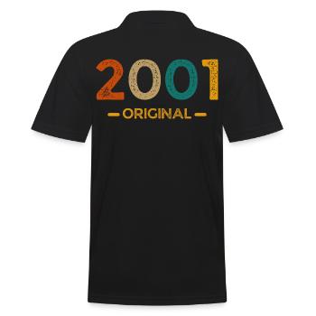 2001 Original - Männer Poloshirt - Schwarz - Hinten - Kai (181cm)