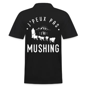 J'peux pas Mushing chiens traineau cadeau musher - Polo Homme - noir - Dos - Kai (181cm)