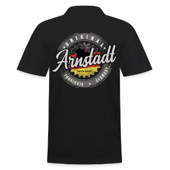 Original Germany Thüringen Arnstadt - Männer Poloshirt - Schwarz - Hinten - Kai (181cm)