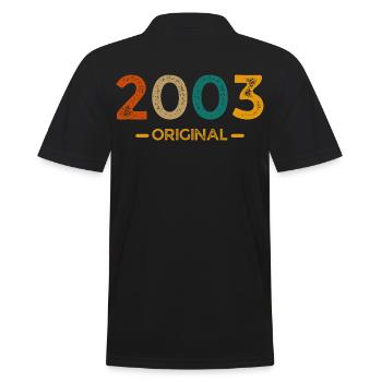 2003 Original - Männer Poloshirt - Schwarz - Hinten - Kai (181cm)