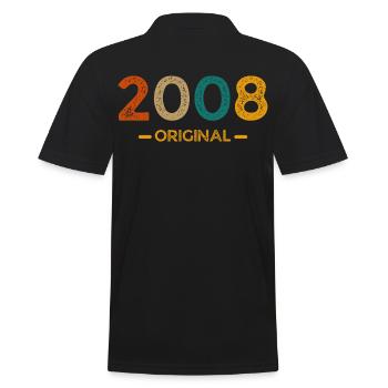 Original 2008 - Männer Poloshirt - Schwarz - Hinten - Kai (181cm)