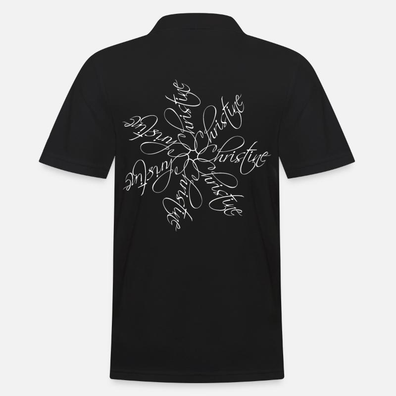 Christine Nom Mandala - Polo Homme - noir