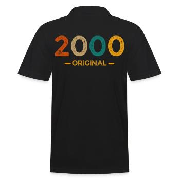 2000 Original - Men's Polo Shirt - black - Back - Kai (181cm)