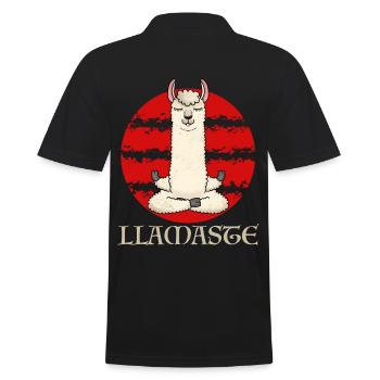 Llamaste Alpaga Lama Yoga - Polo Homme - noir - Dos - Kai (181cm)