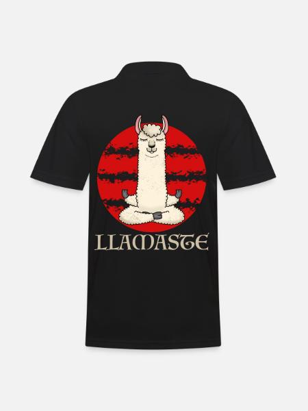 Llamaste Alpaca Llama Yoga - Men's Polo Shirt - black