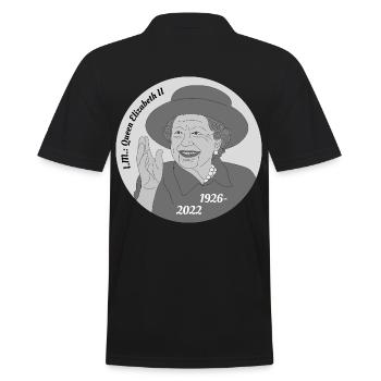 Tod Königin Elizabeth II - Männer Poloshirt - Schwarz - Hinten - Kai (181cm)