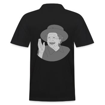 Elisabeth II - Elizabeth II - Männer Poloshirt - Schwarz - Hinten - Kai (181cm)