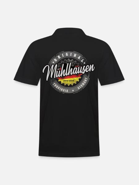 Original Germany Thuringia Mühlhausen - Men's Polo Shirt - black