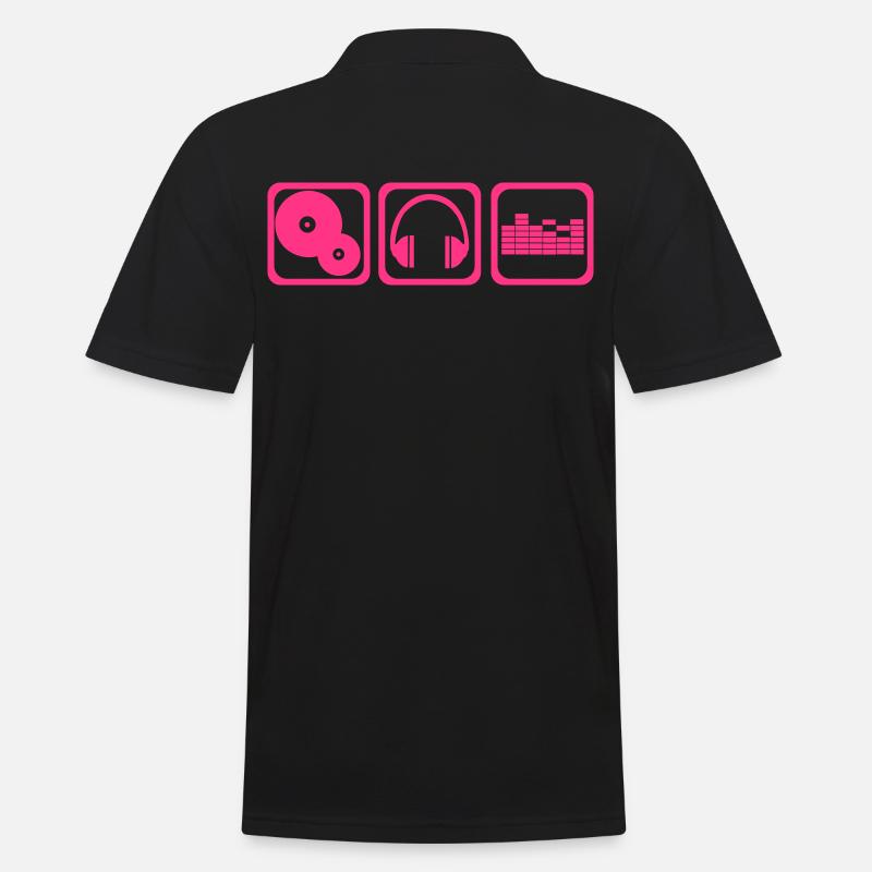 DJ - Männer Poloshirt - Schwarz