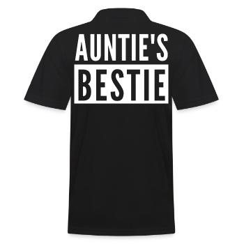 TANTES BESTIE - Männer Poloshirt - Schwarz - Hinten - Kai (181cm)