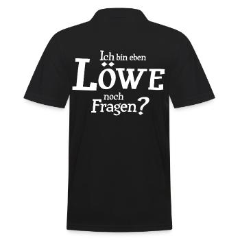 Sternzeichen Löwe - Männer Poloshirt - Schwarz - Hinten - Kai (181cm)