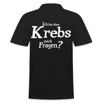 Sternzeichen Krebs - Männer Poloshirt - Schwarz - Hinten - Kai (181cm)