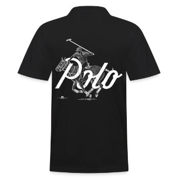 Polo Classic – Reiter trifft Stil - Männer Poloshirt - Schwarz - Hinten - Kai (181cm)