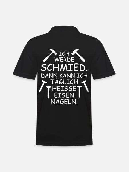 Schmied - Männer Poloshirt - Schwarz