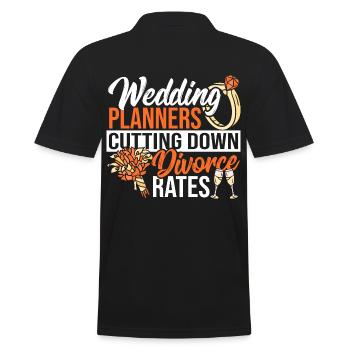 Event Marriage Wedding Planning Wedding Planner - Männer Poloshirt - Schwarz - Hinten - Kai (181cm)