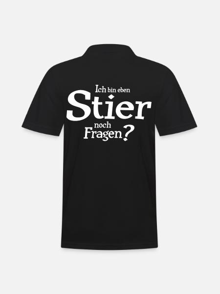 Sternzeichen Stier - Männer Poloshirt - Schwarz