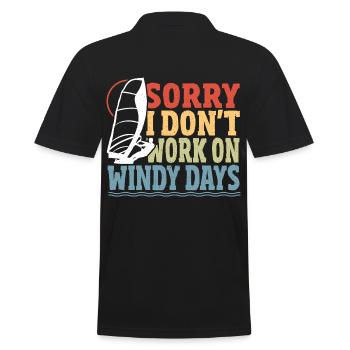 Strandwindsurfen Windsurfer Windsurf Anfänger - Männer Poloshirt - Schwarz - Hinten - Kai (181cm)