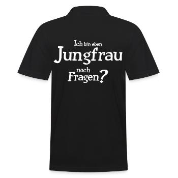Sternzeichen Jungfrau - Männer Poloshirt - Schwarz - Hinten - Kai (181cm)