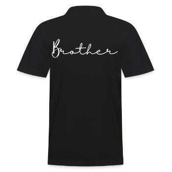 Bruder. Bruder Geschenk - Männer Poloshirt - Schwarz - Hinten - Kai (181cm)