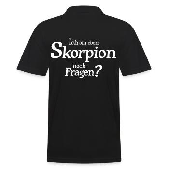 Sternzeichen Skorpion - Männer Poloshirt - Schwarz - Hinten - Kai (181cm)