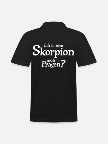 Sternzeichen Skorpion - Männer Poloshirt - Schwarz