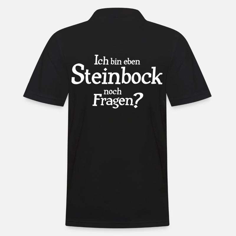 Sternzeichen Steinbock - Männer Poloshirt - Schwarz
