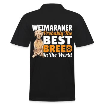 Weim Dog Weimaraner Lover Weimaraner Fanartikel - Männer Poloshirt - Schwarz - Hinten - Kai (181cm)