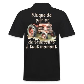 Vieux tracteurs agriculteur tracteur ancien humour - Polo Homme - noir - Dos - Kai (181cm)