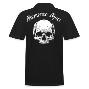 Crâne Memento Mori - Polo Homme - noir - Dos - Kai (181cm)