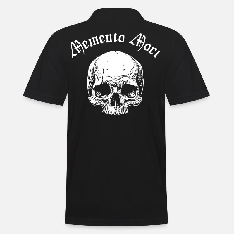 Crâne Memento Mori - Polo Homme - noir