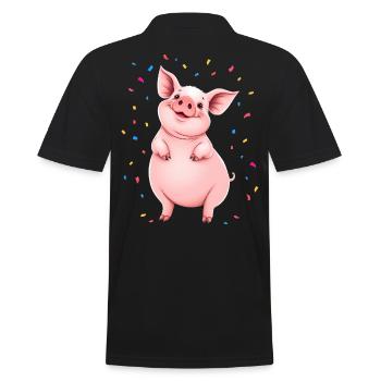 confettis carnaval nouvel an fête d’anniversaire semer - Polo Homme - noir - Dos - Kai (181cm)