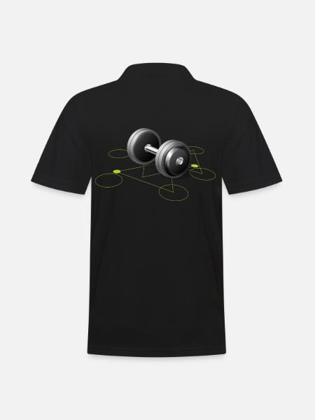 Dumbbell GYM - Men's Polo Shirt - black