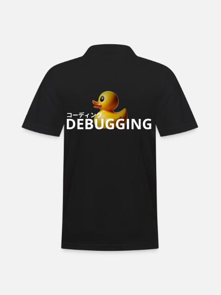 LUZILLION CODER COUTURE, DÉBOGAGE DE RUBBER DUCK - Polo Homme - noir