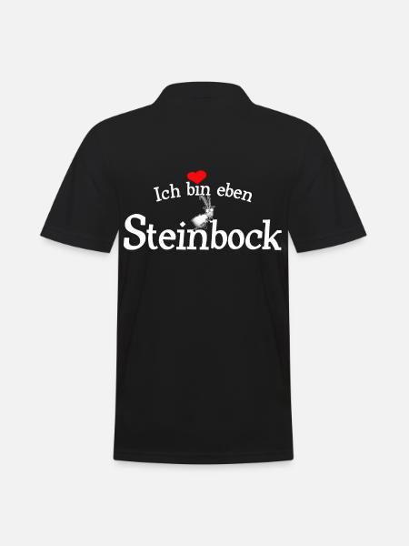 Ich bin Steinbock - Männer Poloshirt - Schwarz