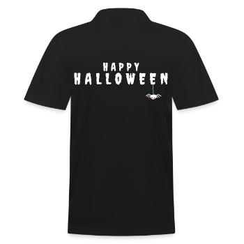 MOTIF HAPPY HALLOWEEN AVEC UNE ARAIGNÉE MIGNONNE - Polo Homme - noir - Dos - Kai (181cm)